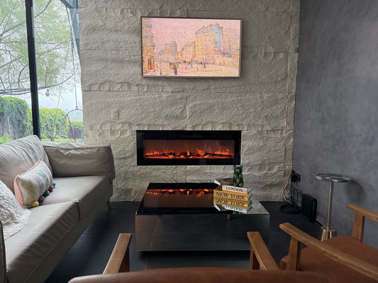 Piedra PU en Sala de Estilo Contemporáneo