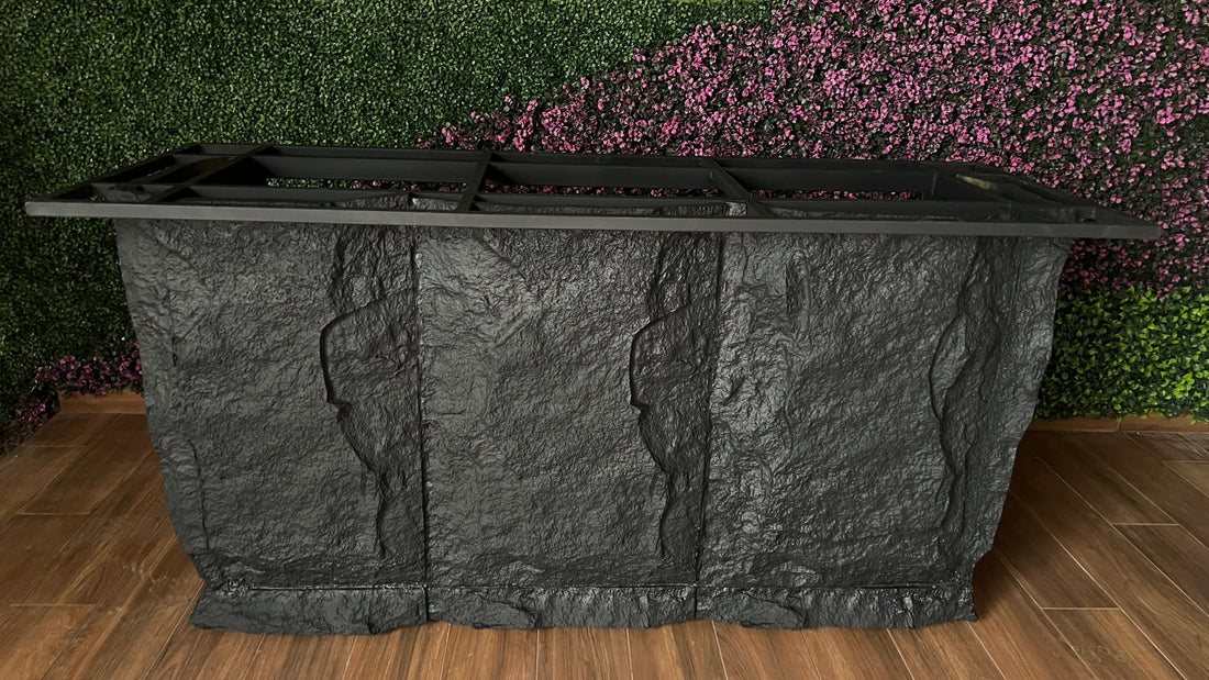 Mesa a la Medida en Piedra PU Negra